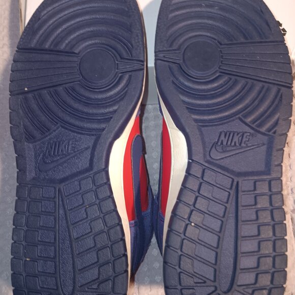 Nike Dunk Skinny Print Hyper Red Royal Blue Mid - Picture 3 of 4